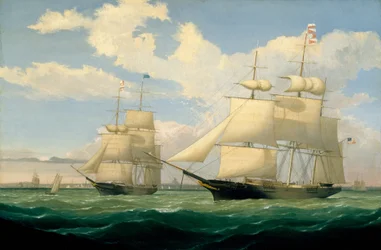 Die Schiffe Winged Arrow und Southern Cross im Boston Harbor
